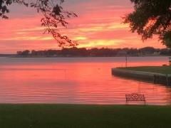 a view of a lake with a lake