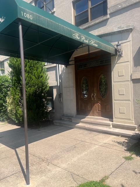 a view of a door of the house