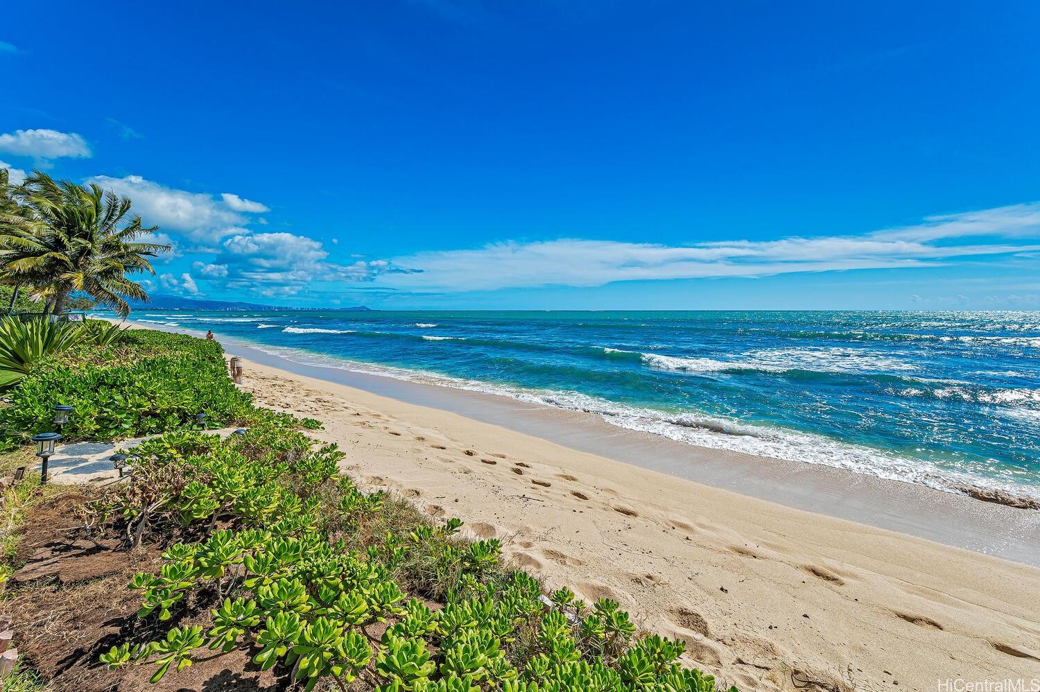 a view of beach and ocean