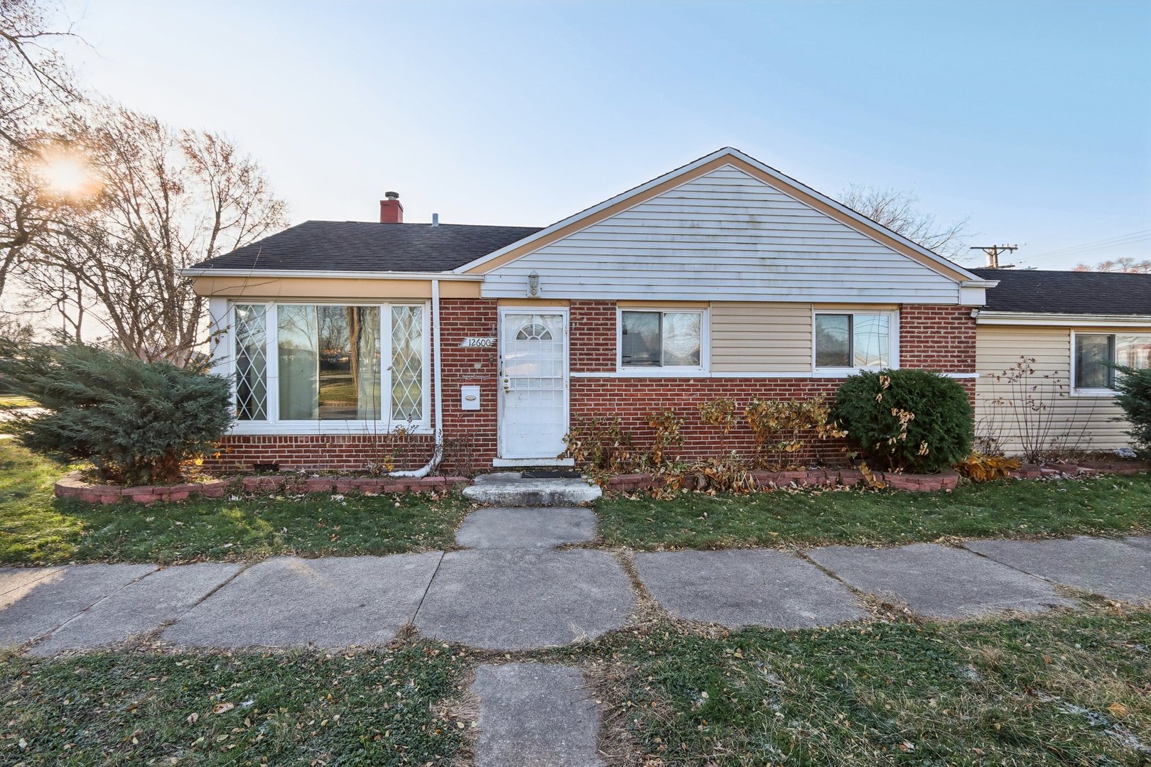 front view of house with a yard