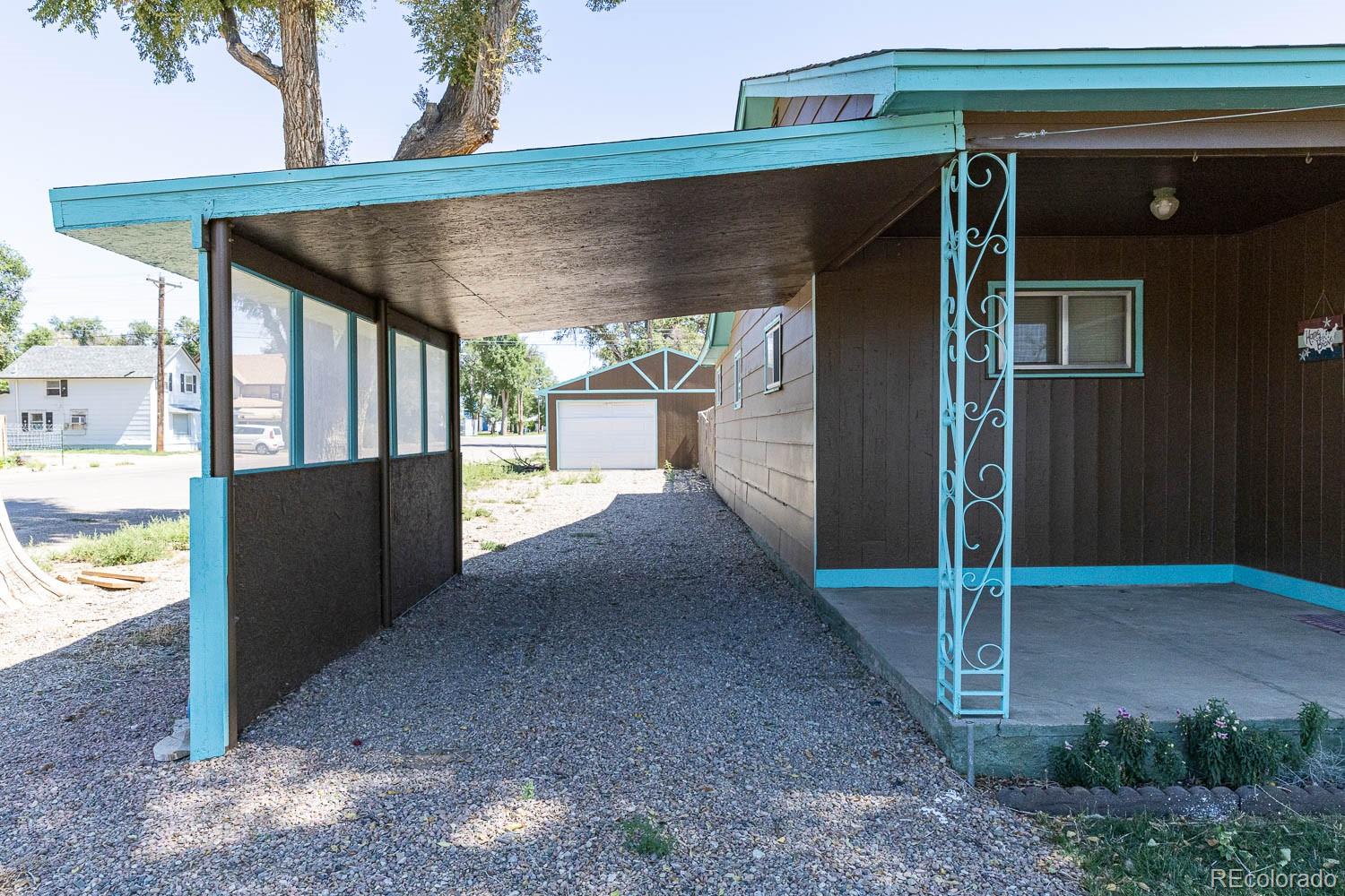 a view of a porch