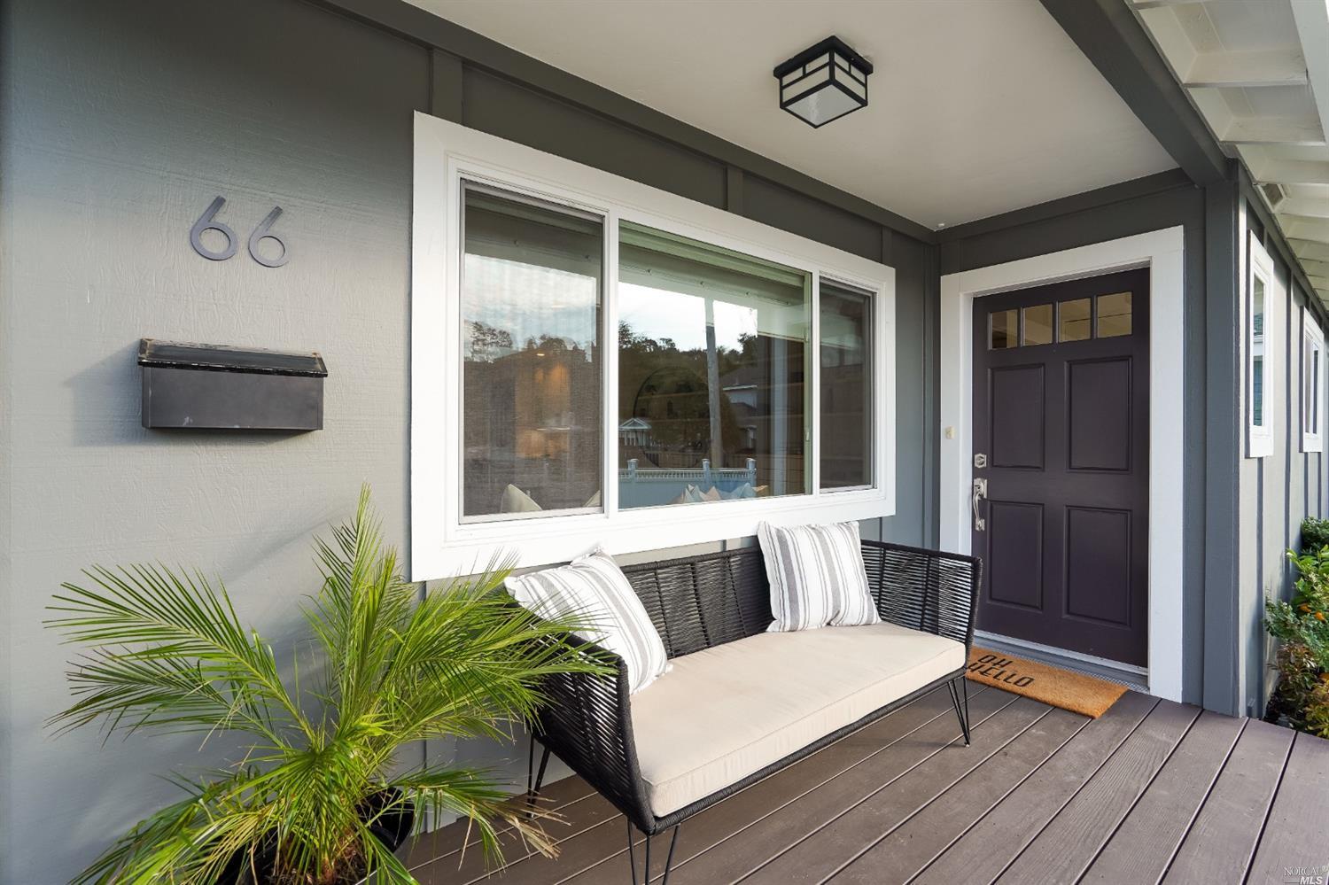 a view of a entryway door front of house