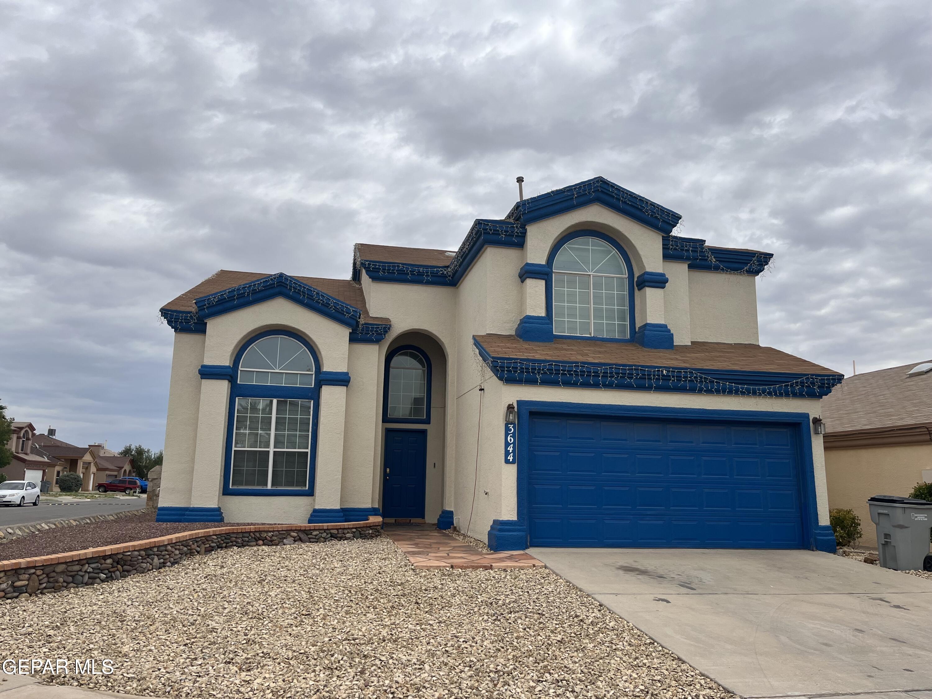 a front view of a house