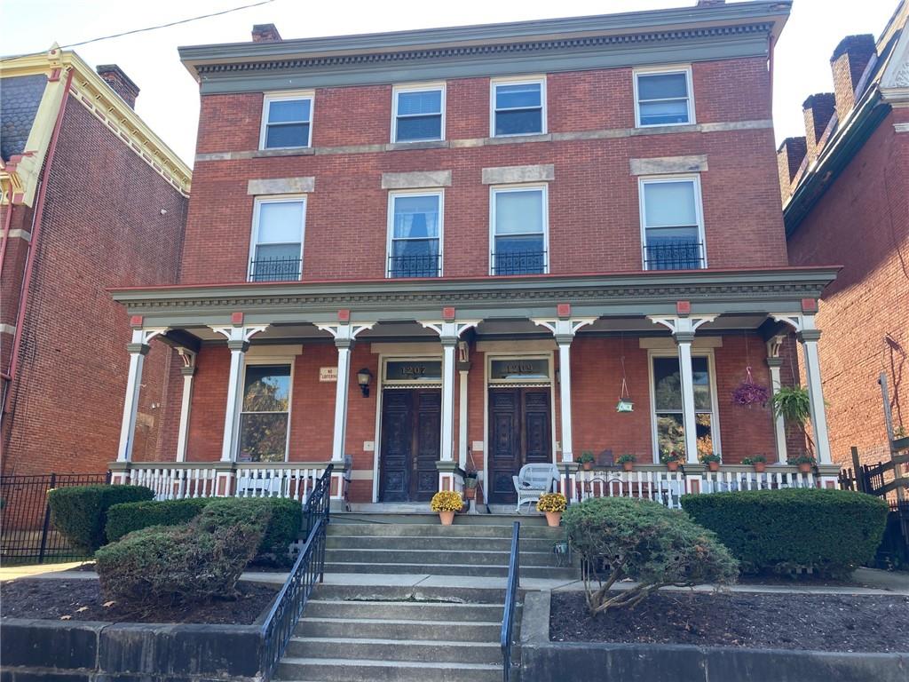 a front view of a house