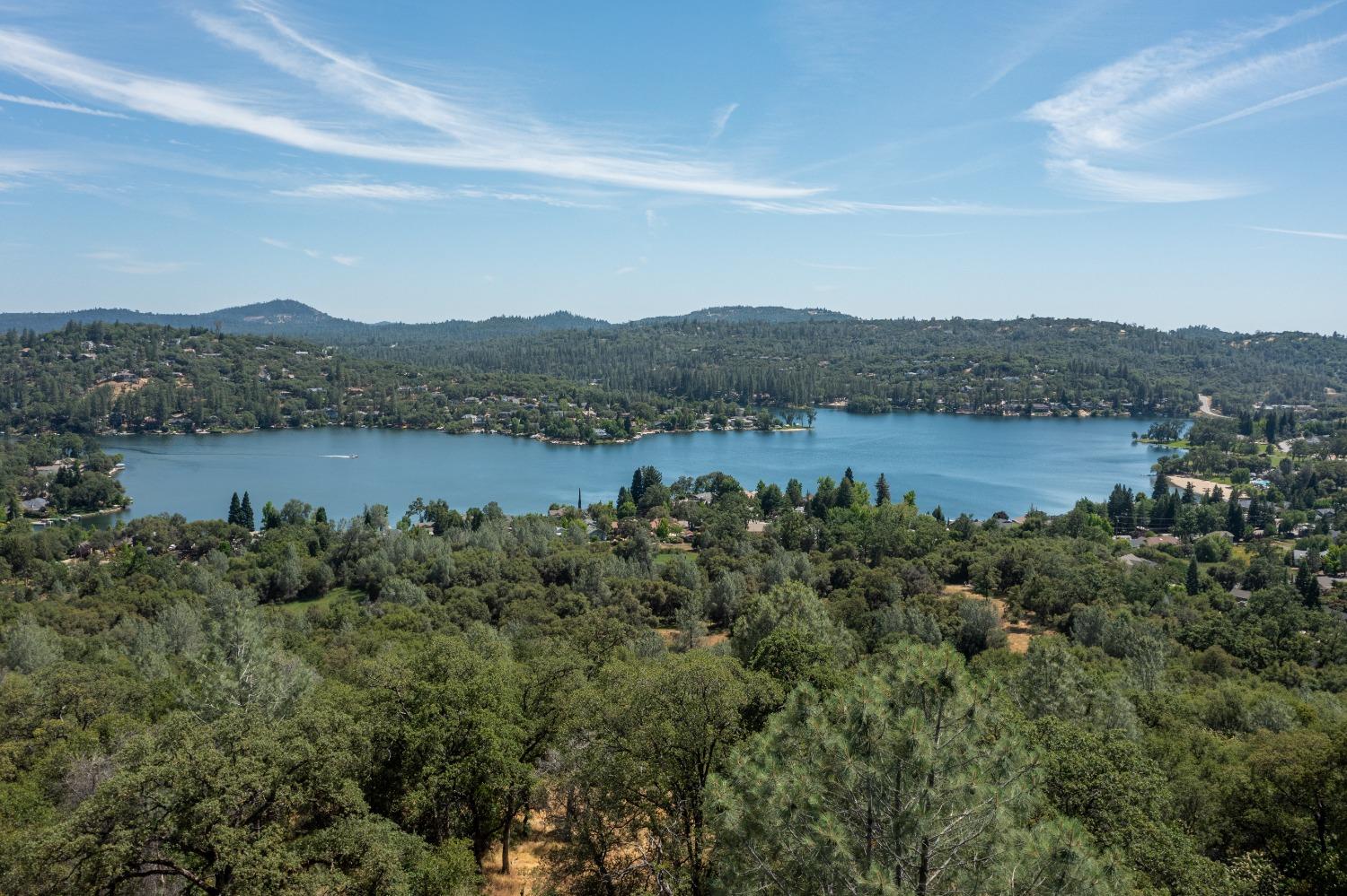 a view of lake with mountain