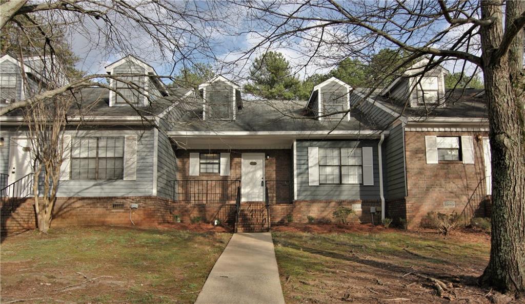 a front view of a house