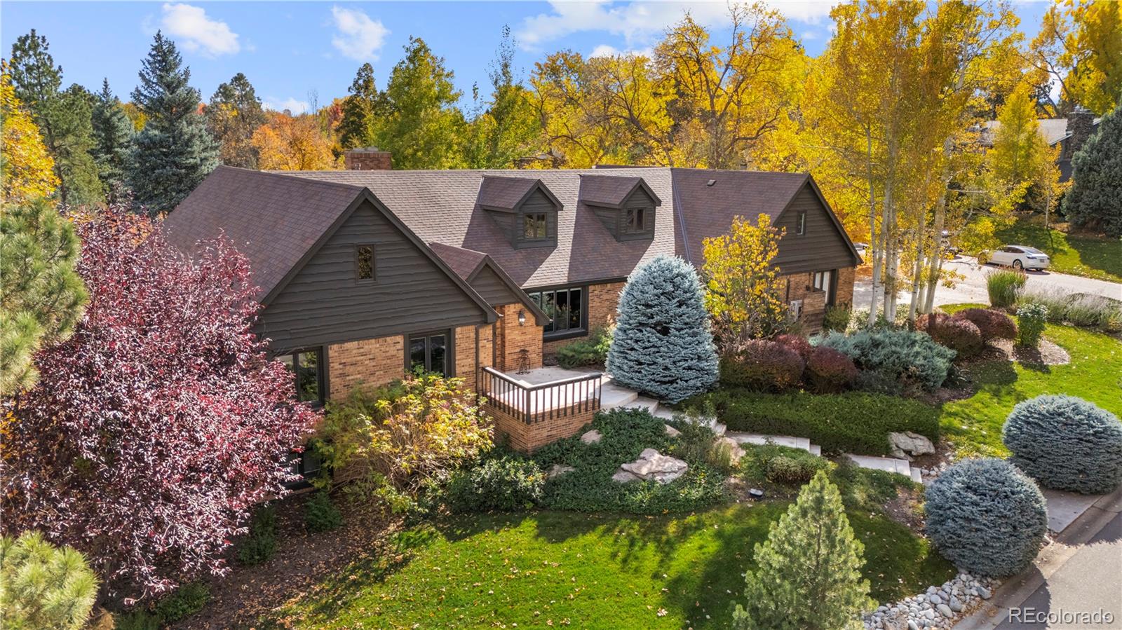 a aerial view of a house