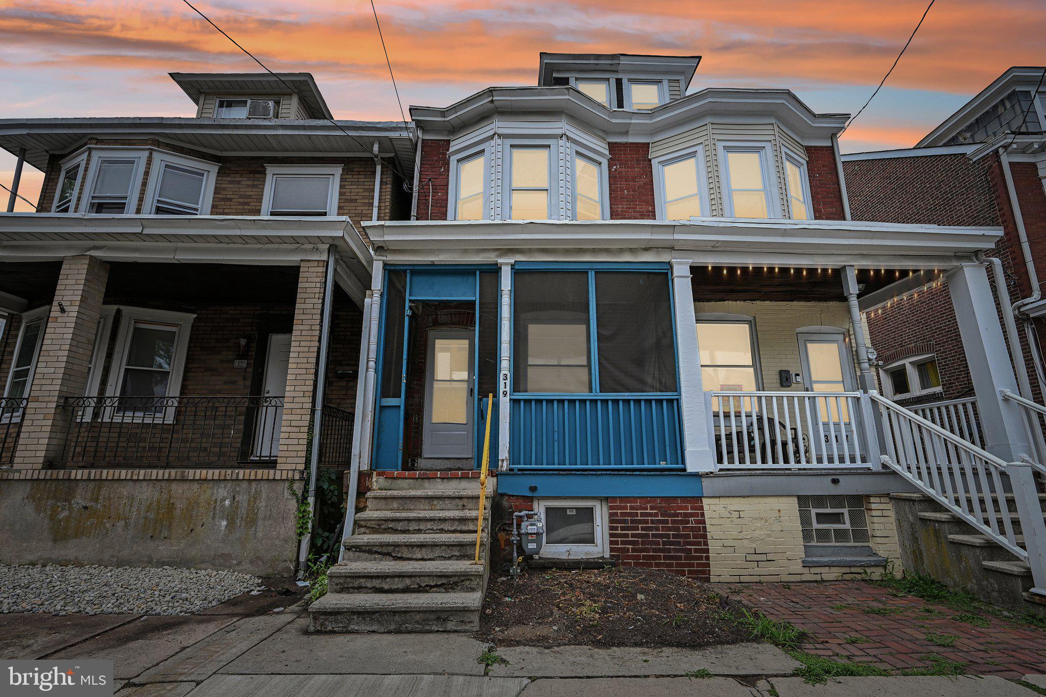 a front view of a house