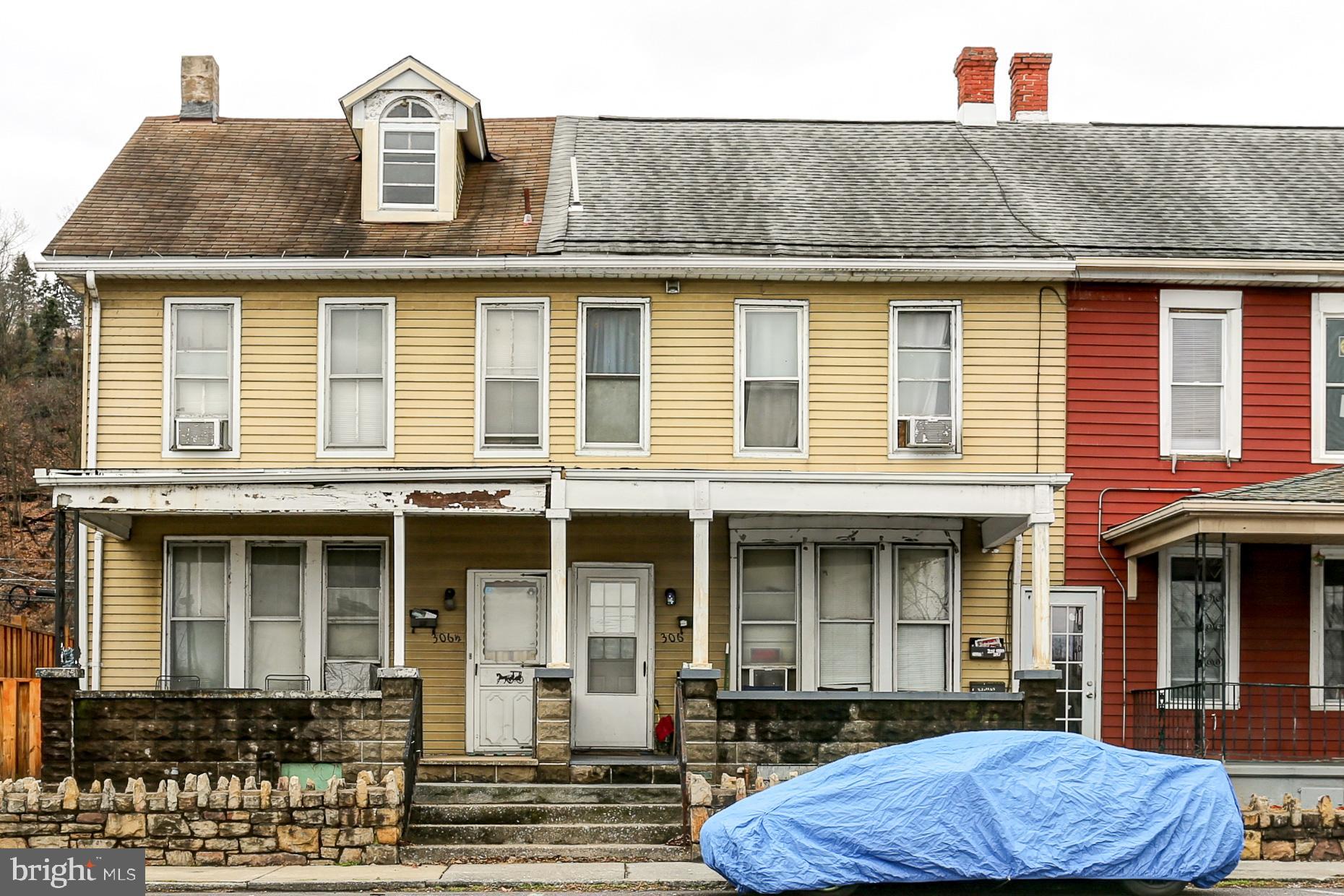 a front view of a house