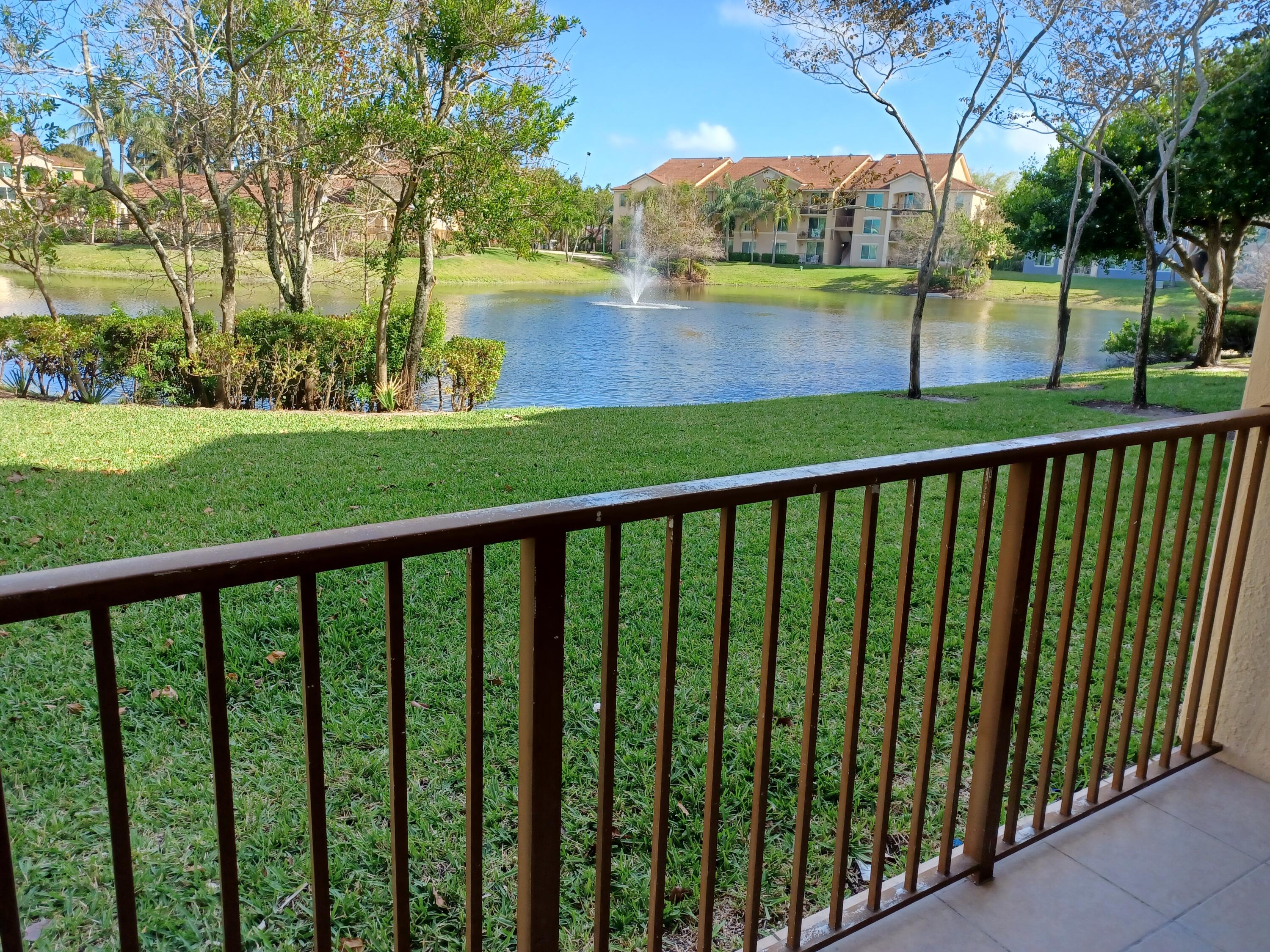 a view of lake from a porch