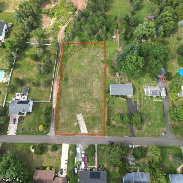 an aerial view of a residential houses