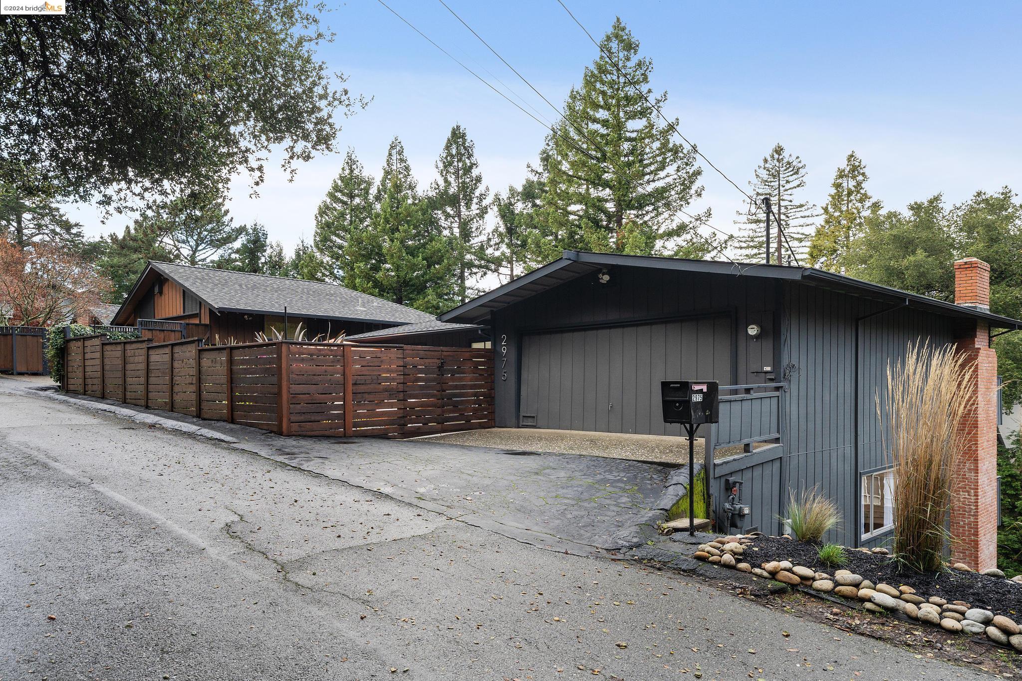 a house with trees in the background