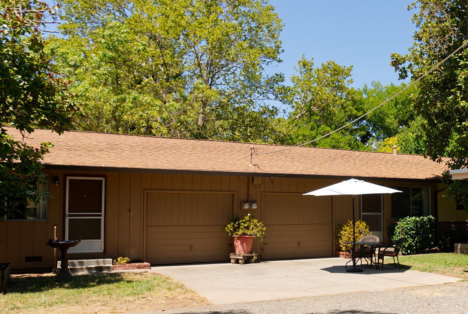 a front view of a house