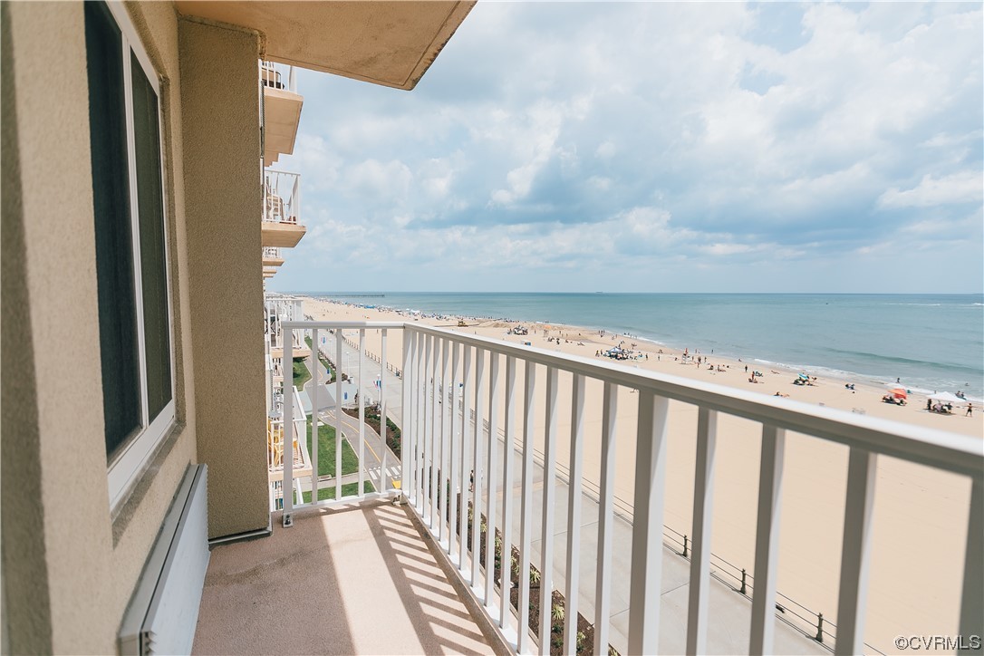 a view of a balcony