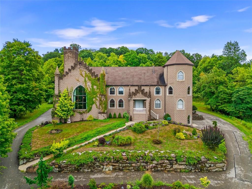 a aerial view of a house