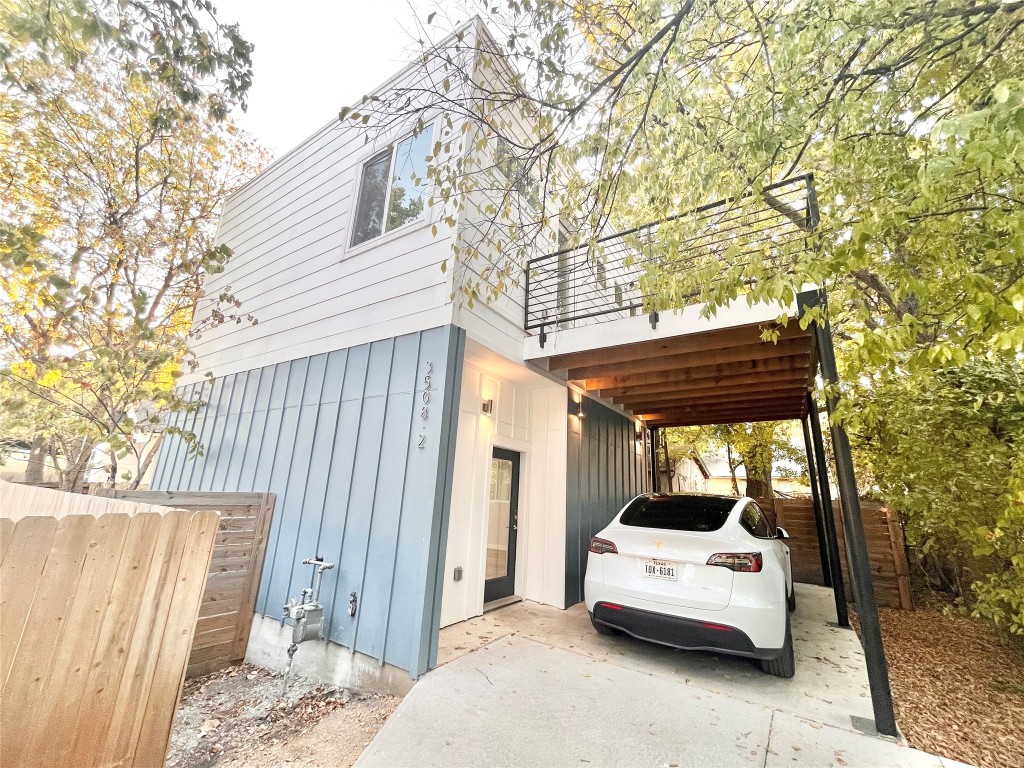 a car parked in front of house