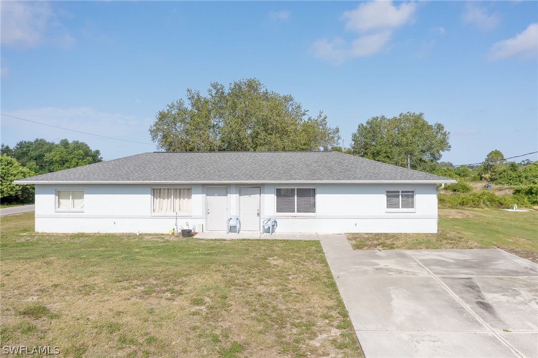 front view of house with a yard