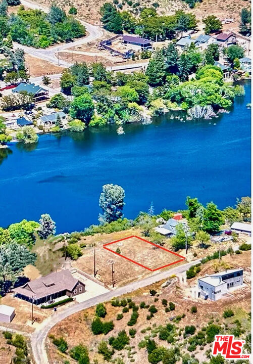 a view of a lake with outside area