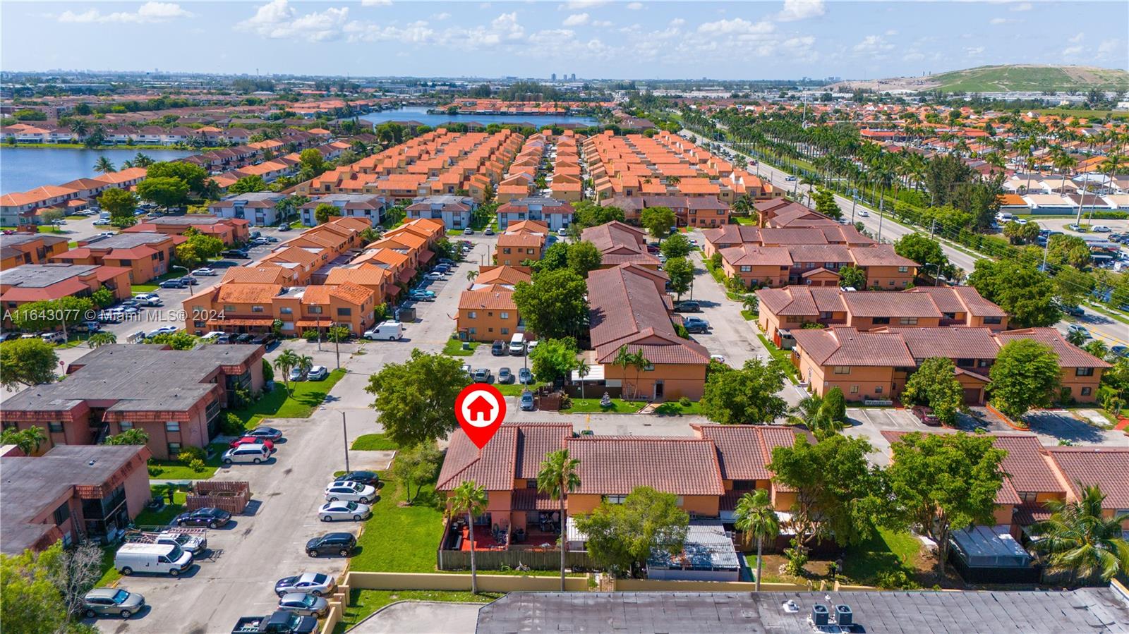 an aerial view of a city