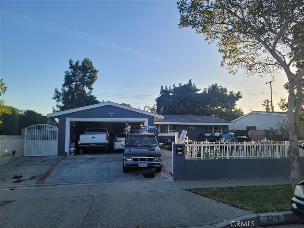 a car parked in front of house