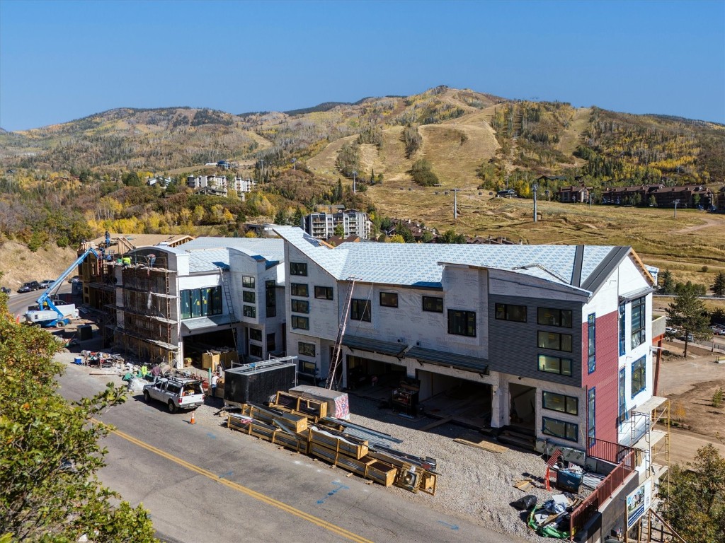 an aerial view of multiple house