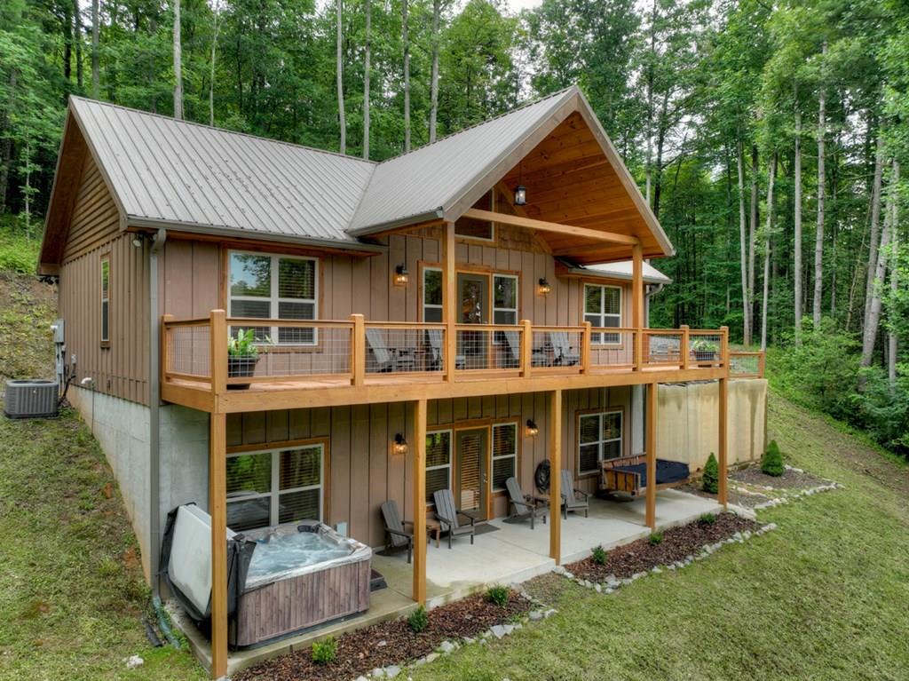 a aerial view of a house