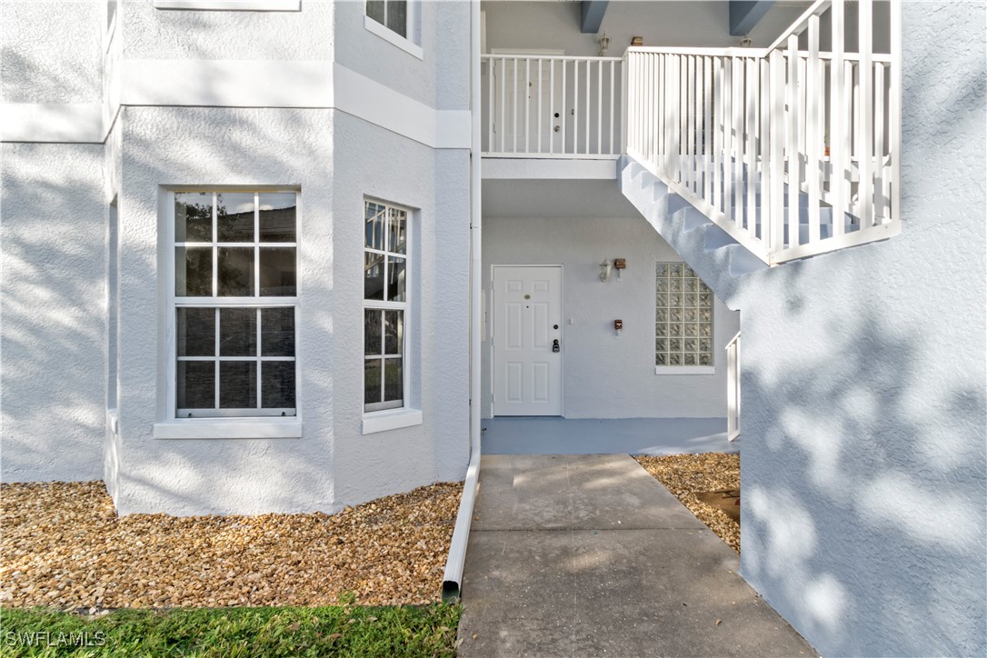 a view of front door of house