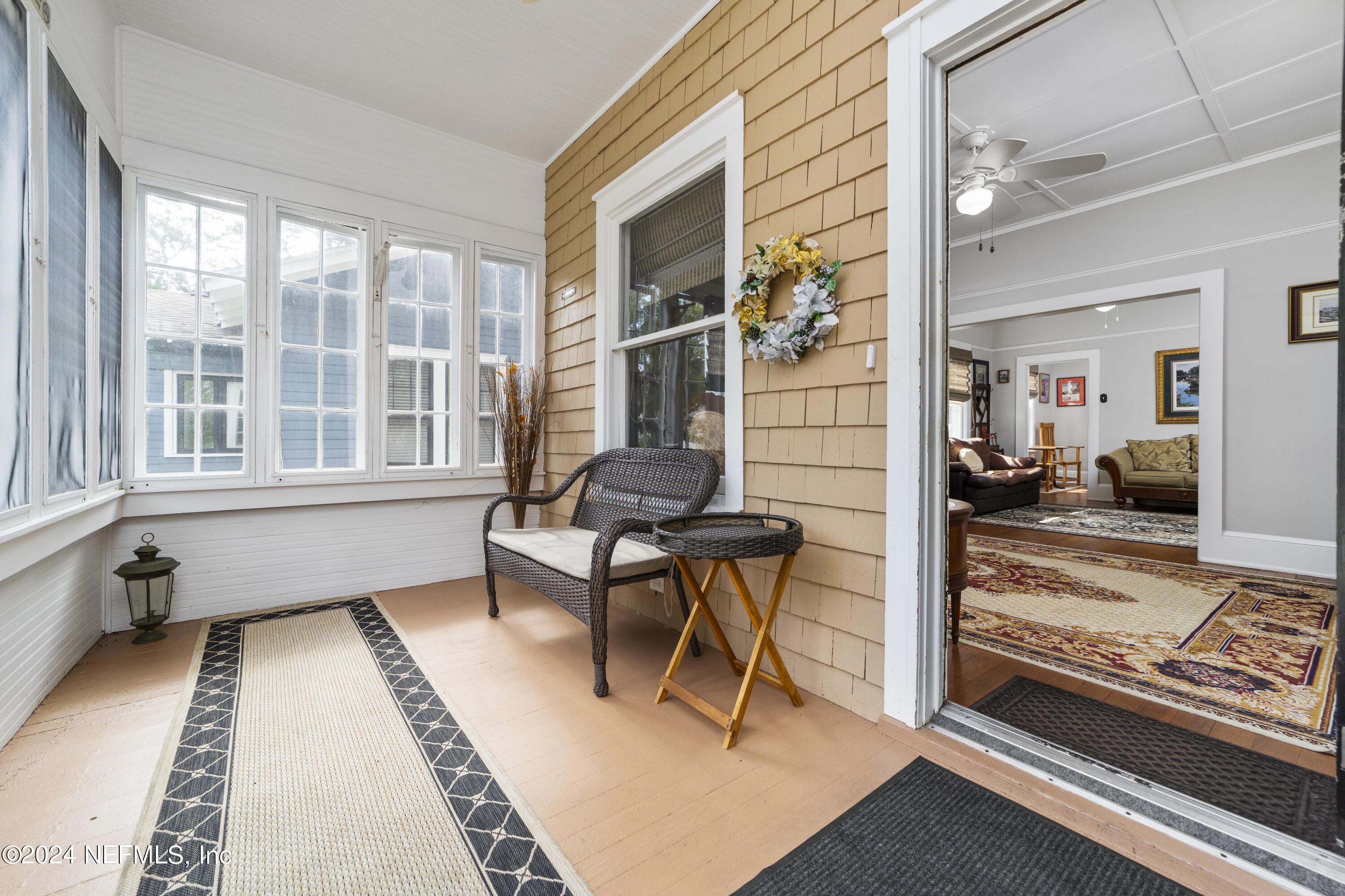 a room with furniture and a window