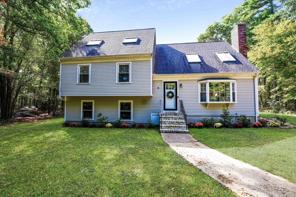 a view of a yard in front of house