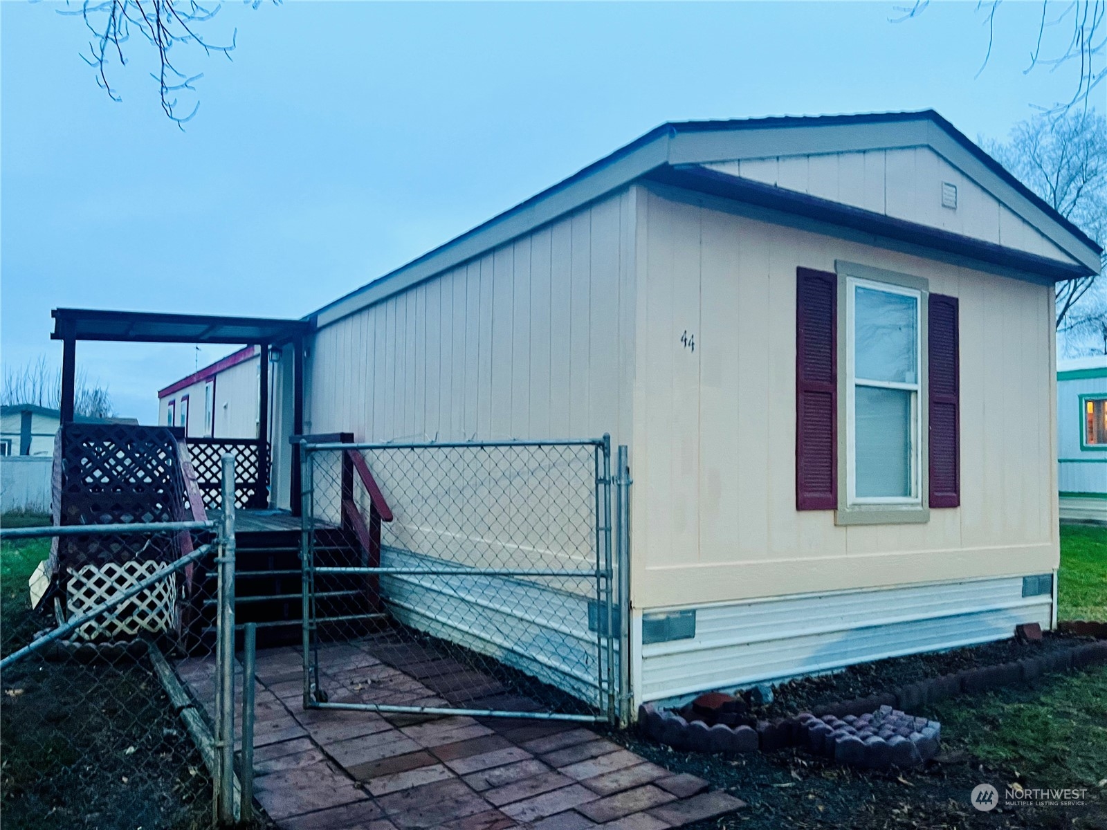 a front view of a house with entryway