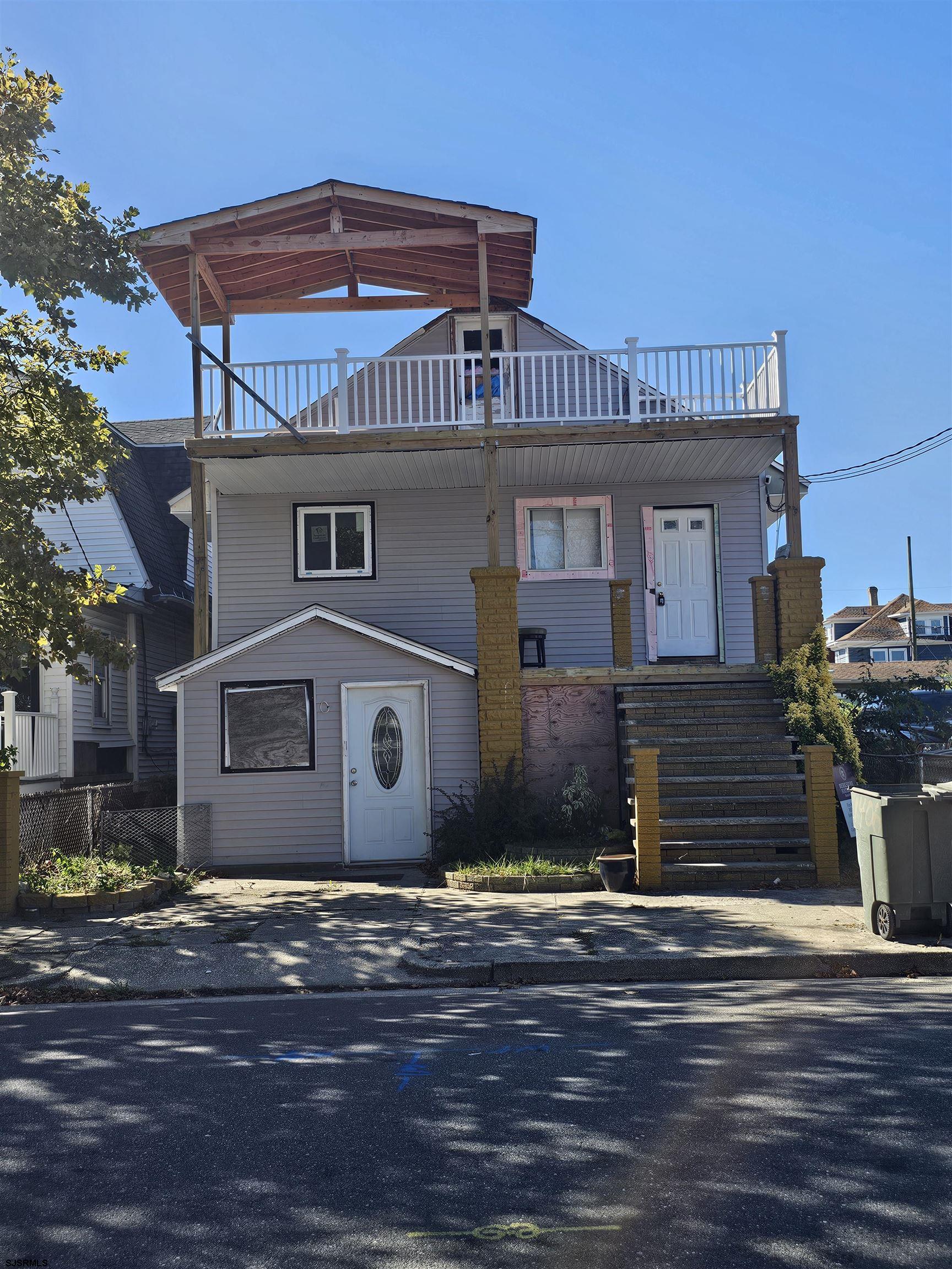 a front view of a house