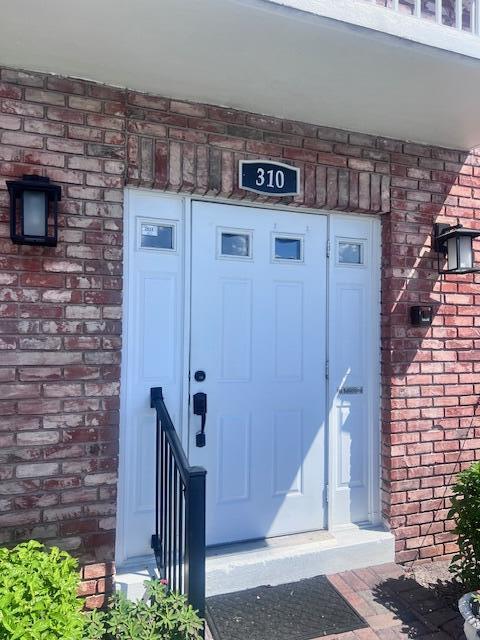 a view of front door of house