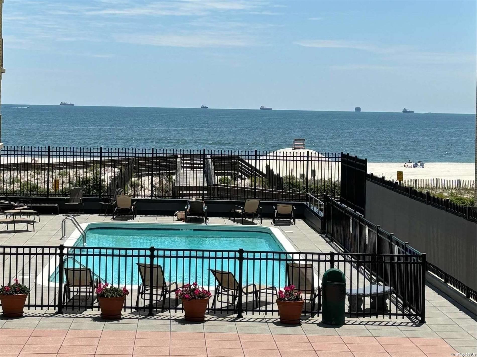 Pool with access to beach