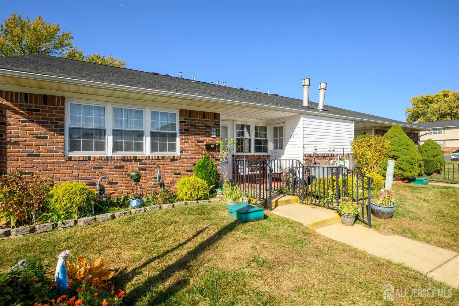 a view of a house with a patio