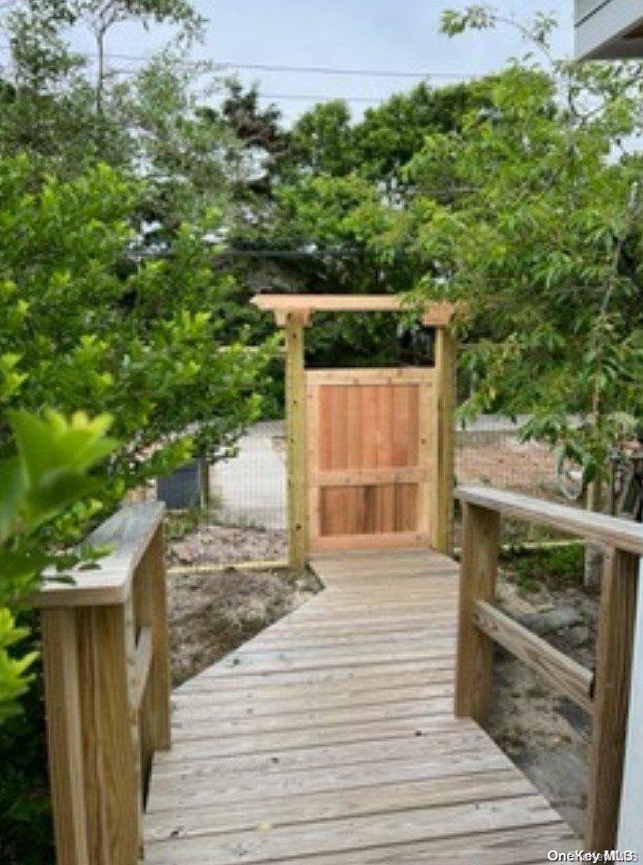 a porch with seating space and yard