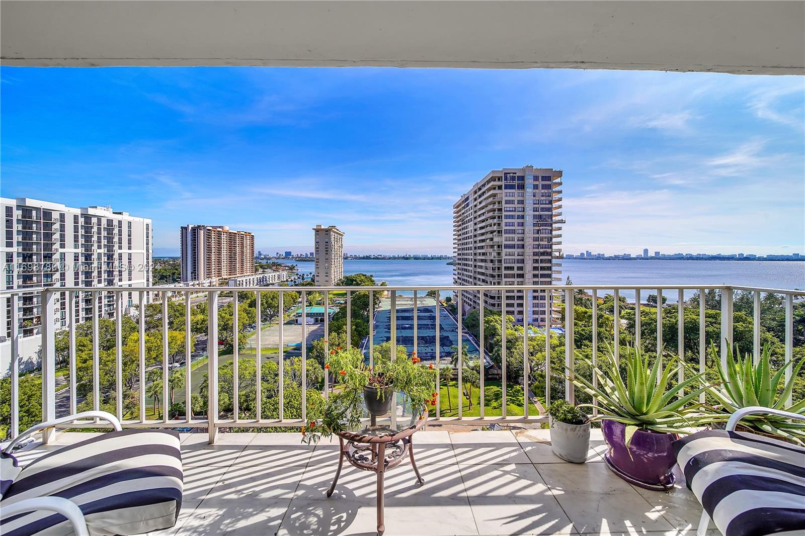 a view of balcony with city view