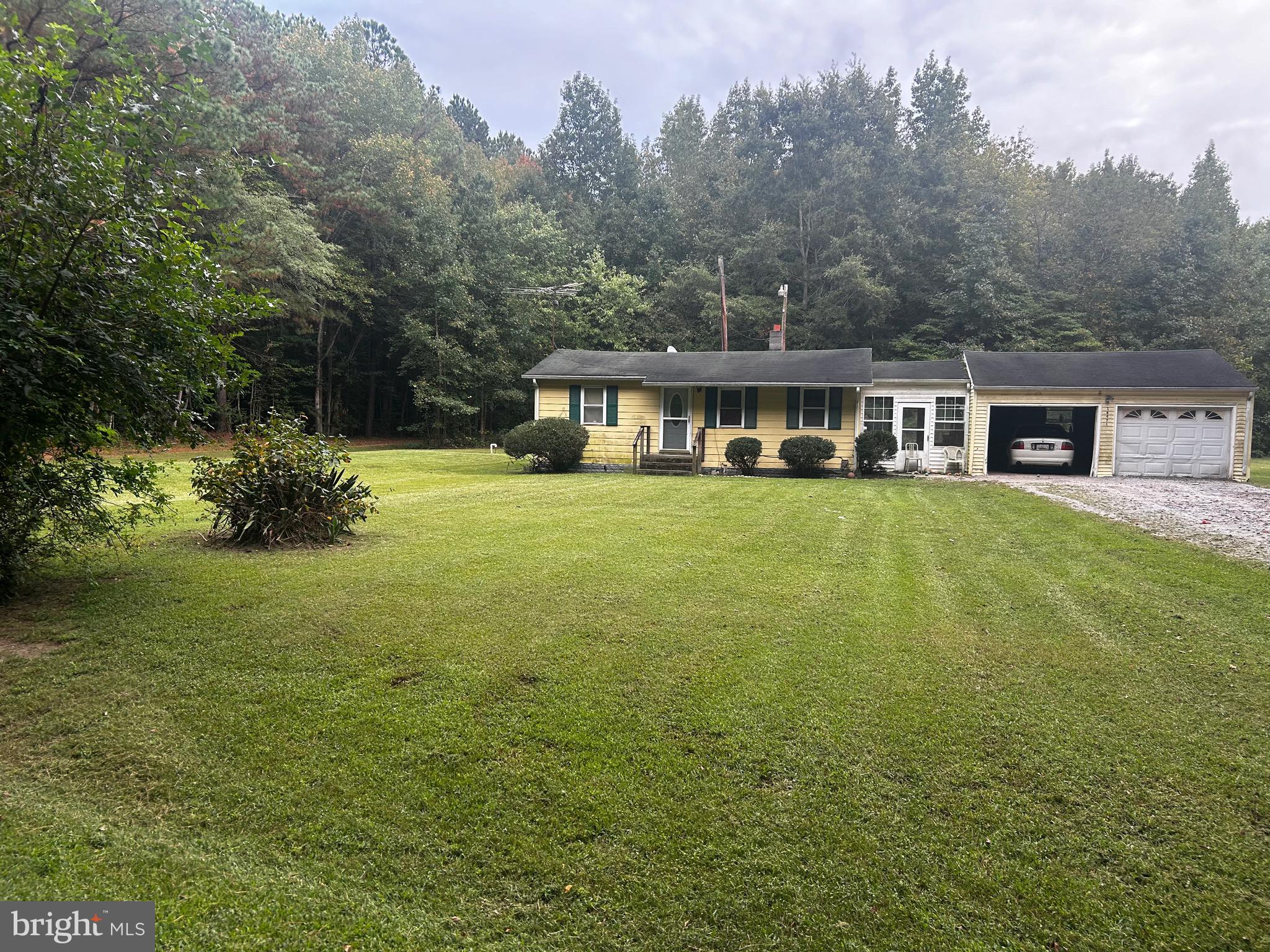 a view of a house with a garden