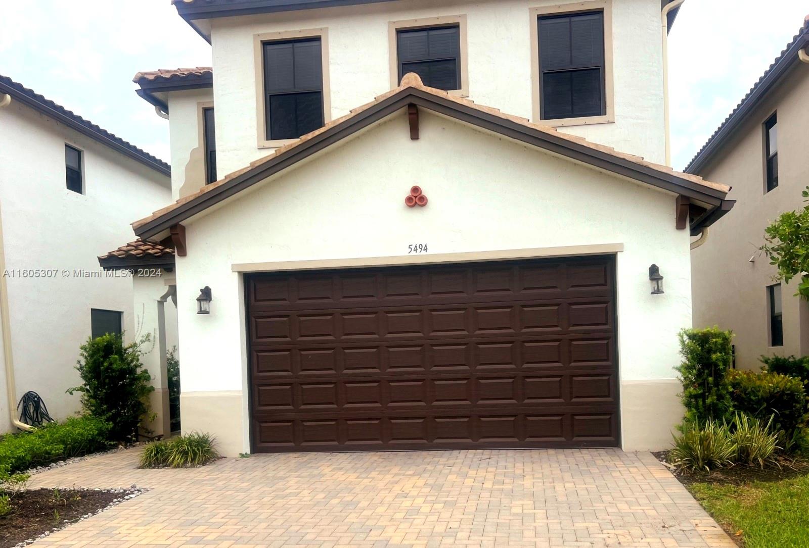 a front view of a house