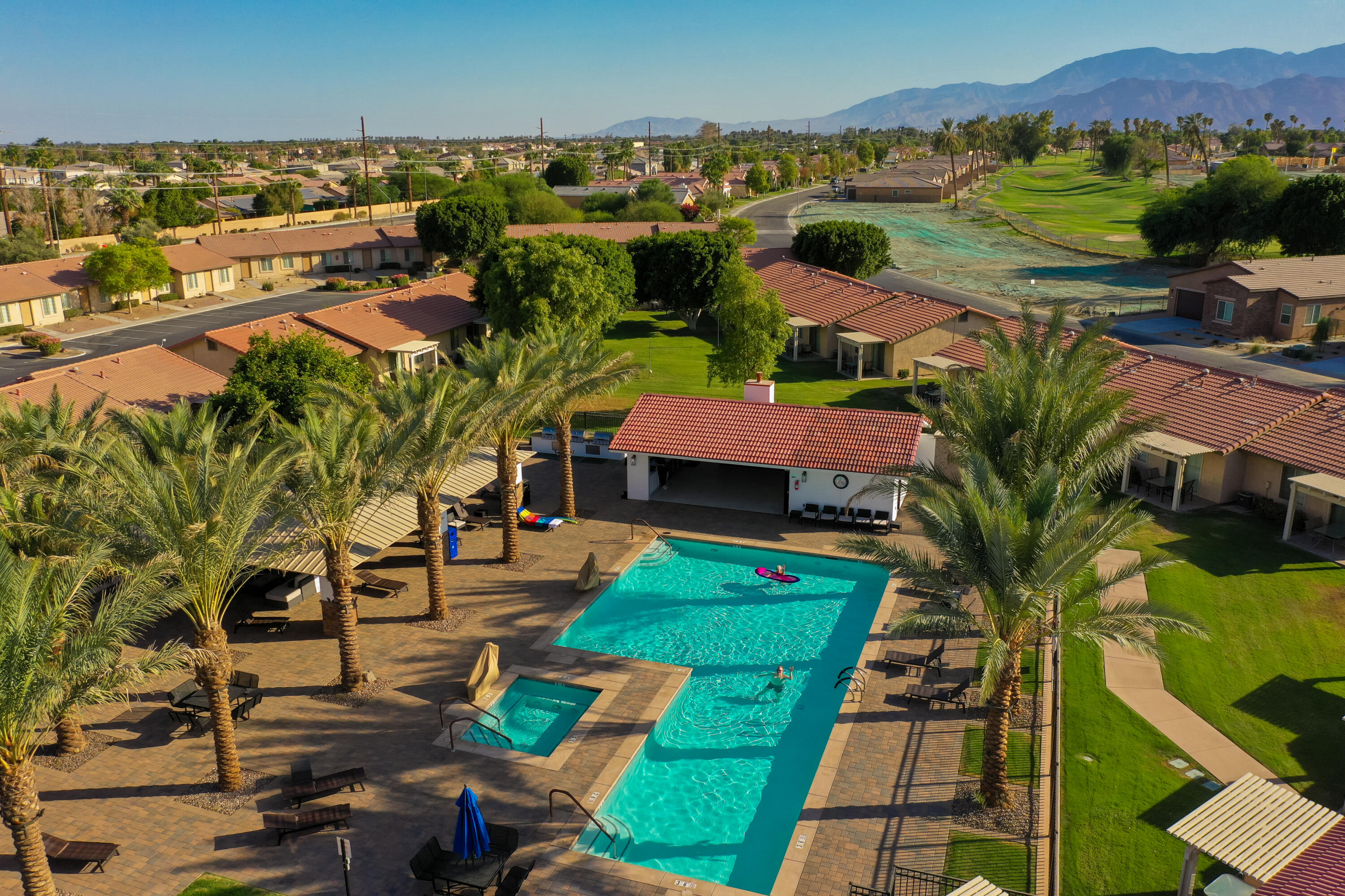 an aerial view of multiple house