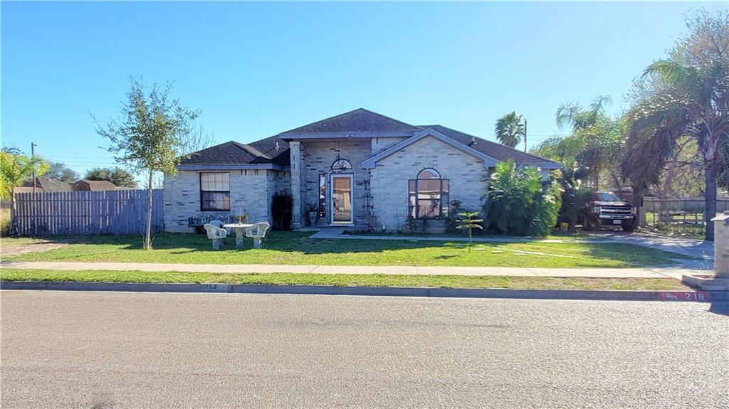 View of front of house with a front lawn