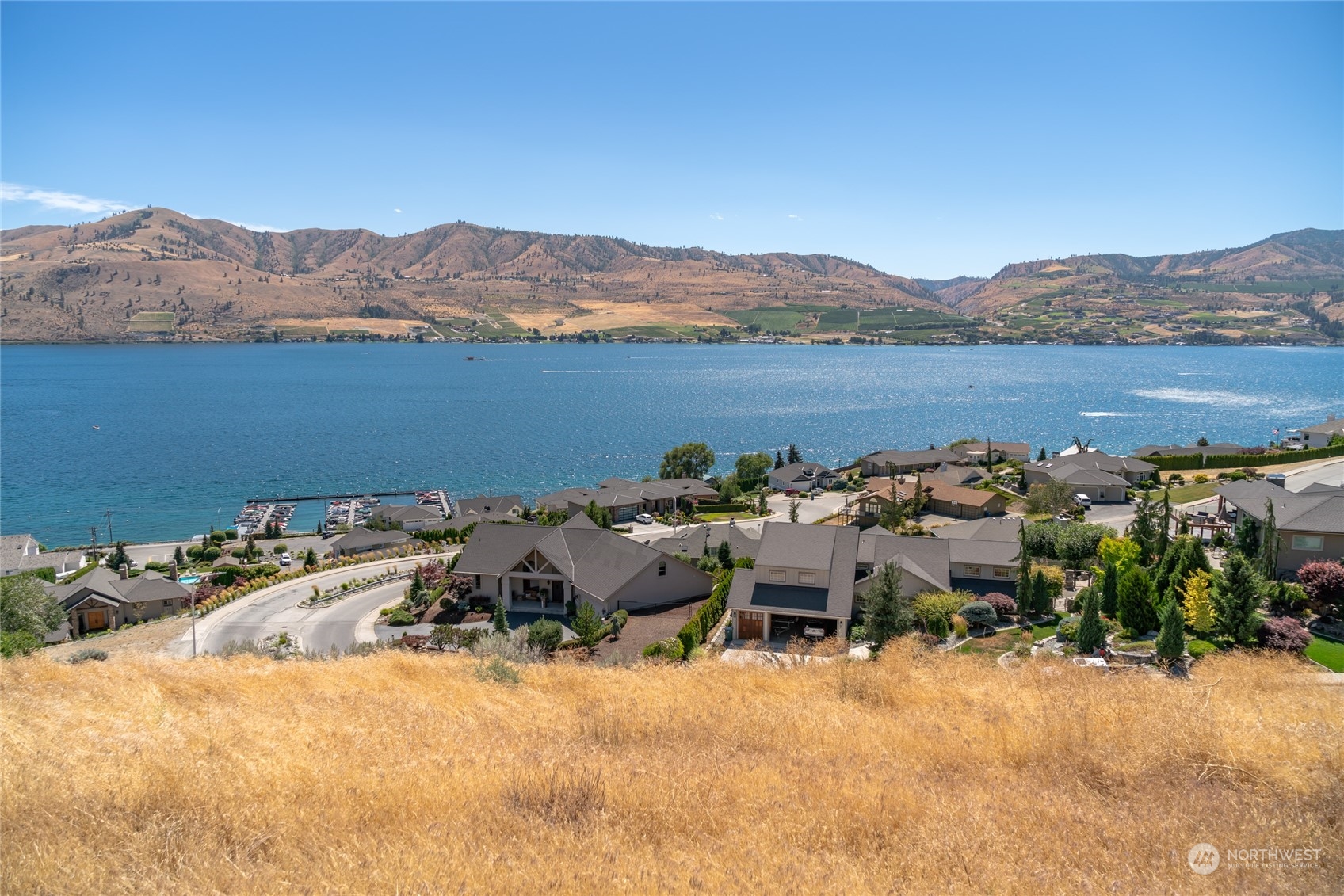 an aerial view of multiple house