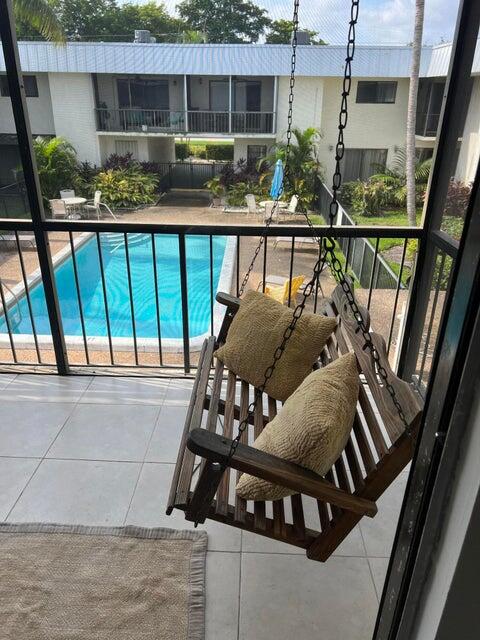 a view of balcony with outdoor seating