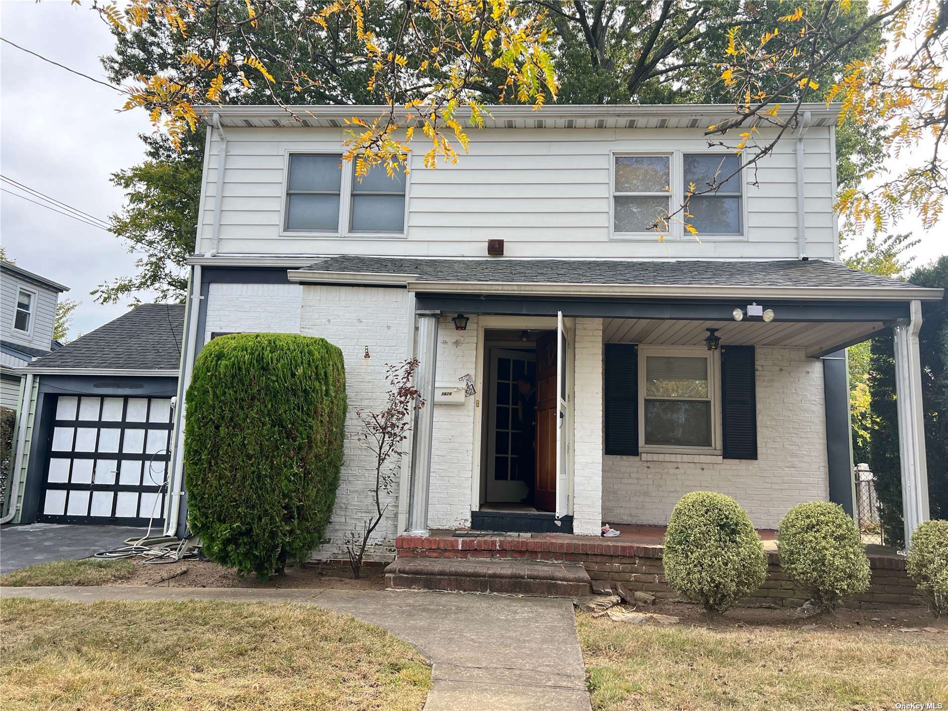 a front view of a house