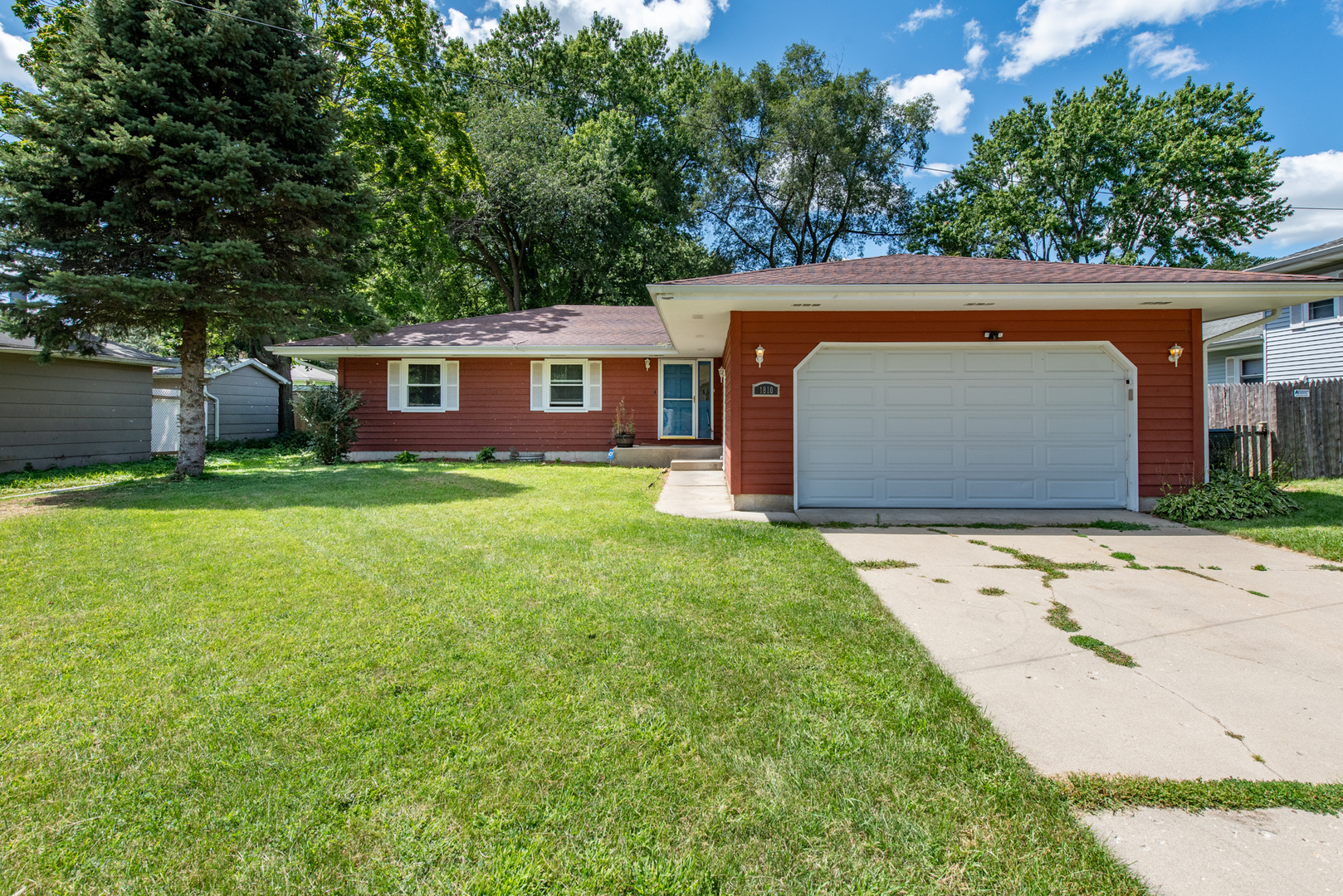 front view of house with a yard