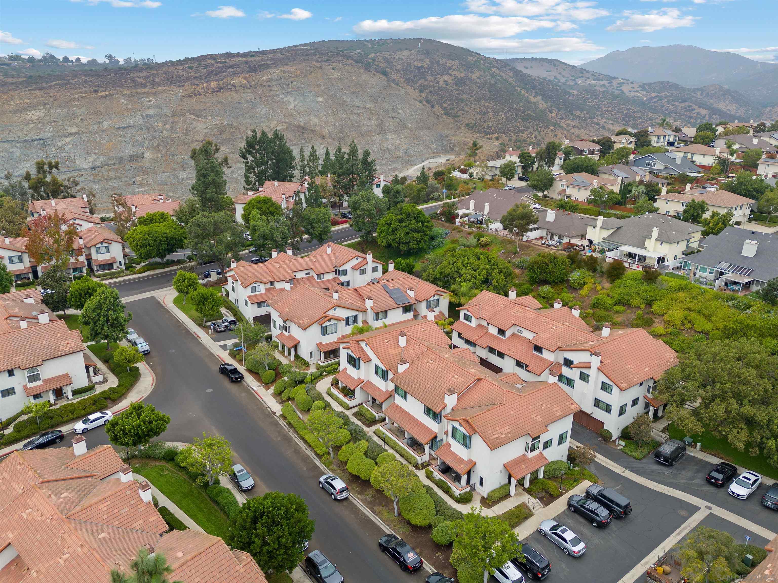 an aerial view of a city with lots of residential buildings