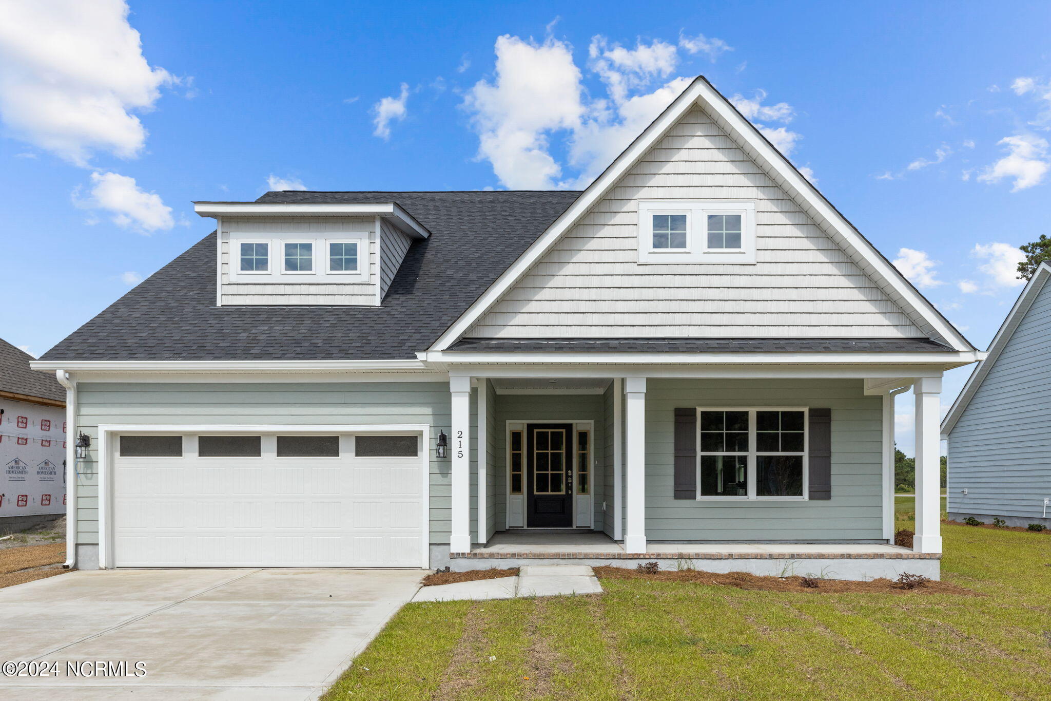 New construction overlooking golf course