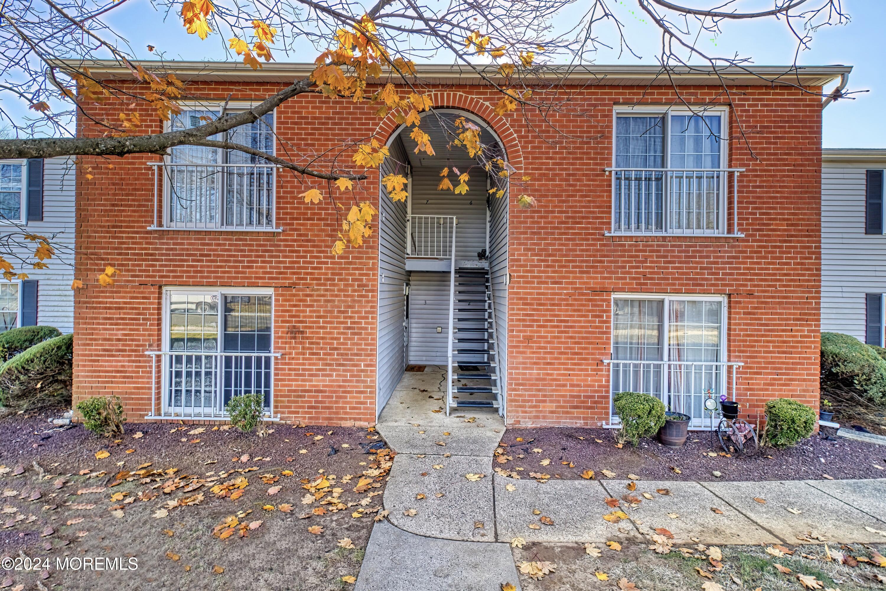 a front view of a house