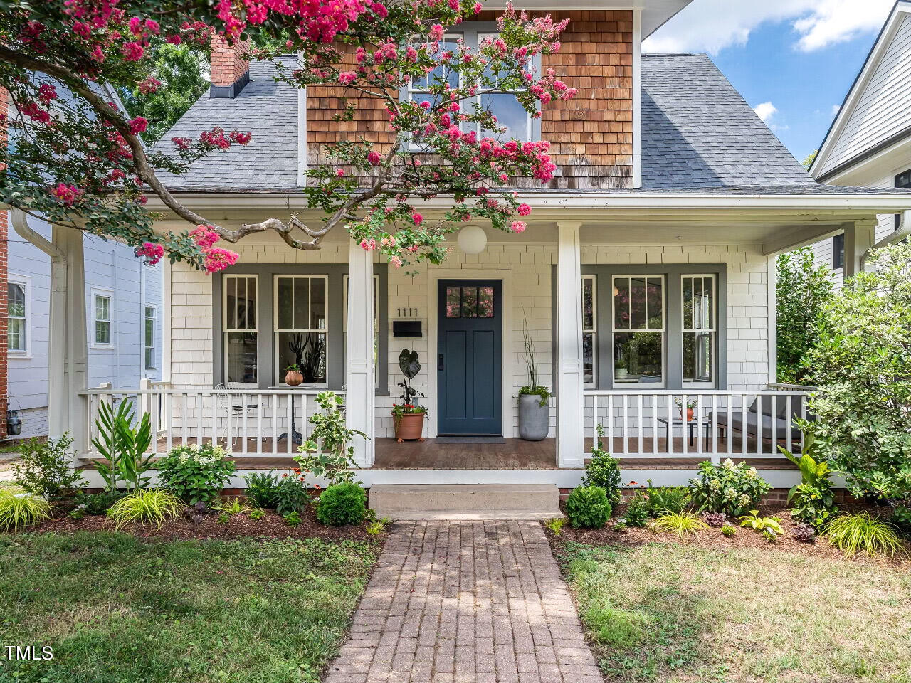 a front view of a house