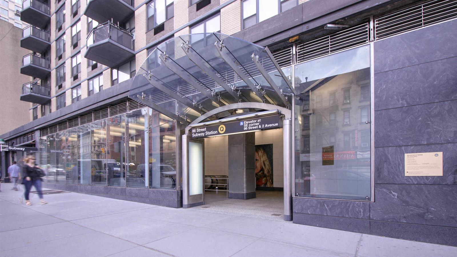 a view of a hallway with glass door