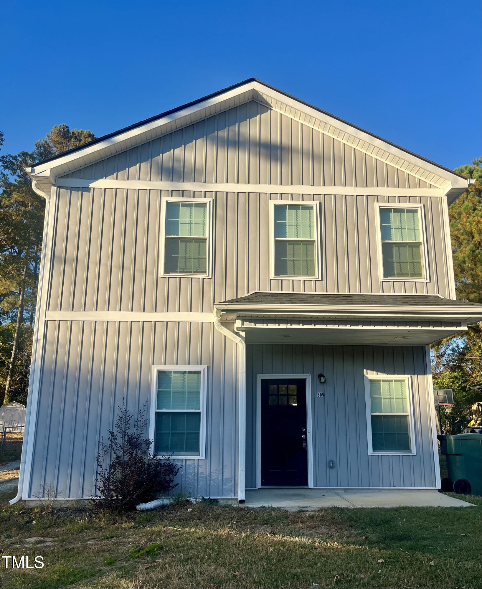 a front view of a house